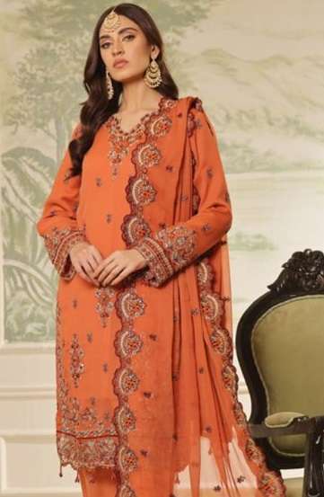 ULFAT SEMI STITCHED CHIFFON OPEN PIC BY FD JUSTUJU